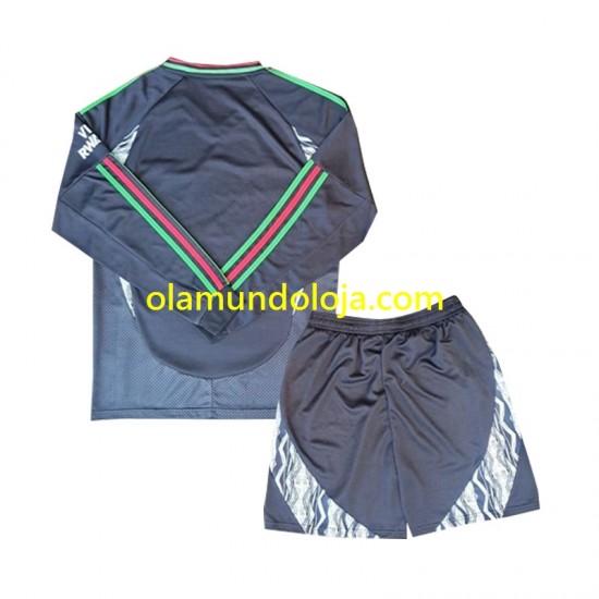 Camisola Arsenal Criança Equipamento Segundo 2024-2025 Manga Comprida